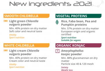 2021 : New healthy ingredients